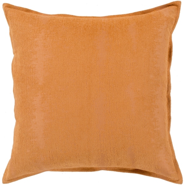 Alsace Orange Solid Chenille Throw Pillow Cover 18 X Alsace Orange Solid Chenille Throw Pillow Cover 18 X
