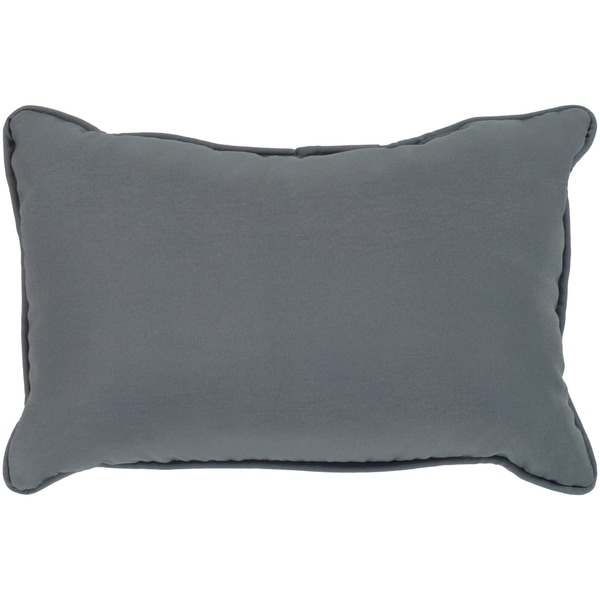 Miguel Medium Grey Solid Indoor/ Outdoor Throw Pillow (13" x 19")