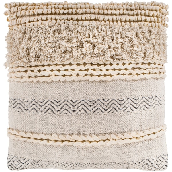 Shop Jules Ivory Bohemian Braided Throw Pillow Cover (18