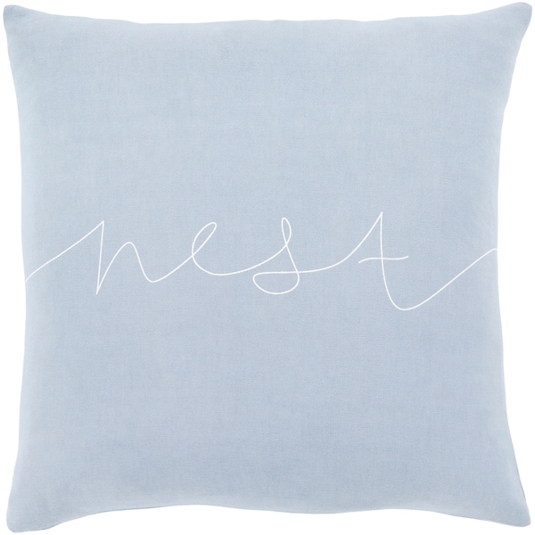 Roost Denim Blue "Nest" Throw Pillow Cover (18" x 18")