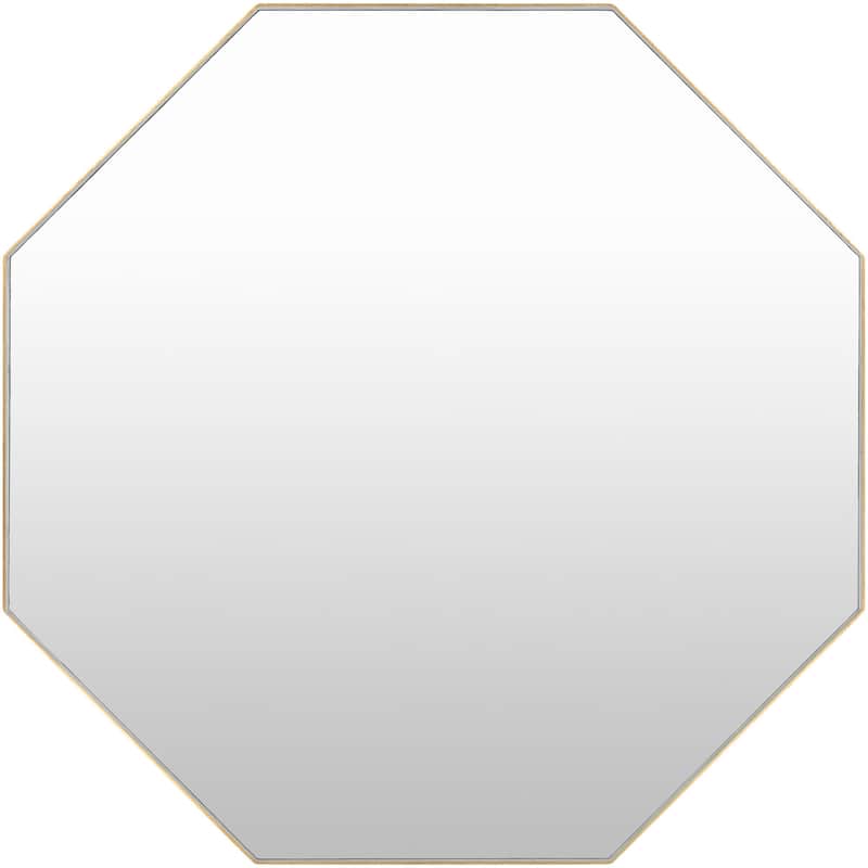 Charlee Hand Gilded Modern Octagonal Wall Mirror - 40.1" x 40.1"