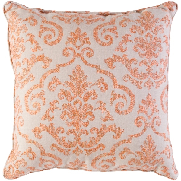 Leia Orange Indoor/ Outdoor Throw Pillow (16" x 16")
