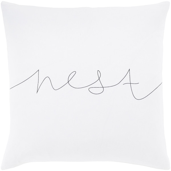 Roost White "Nest" Feather Down Throw Pillow (20" x 20")