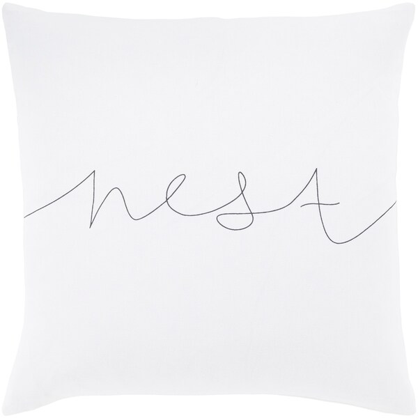 Roost White "Nest" Feather Down Throw Pillow (22" x 22")