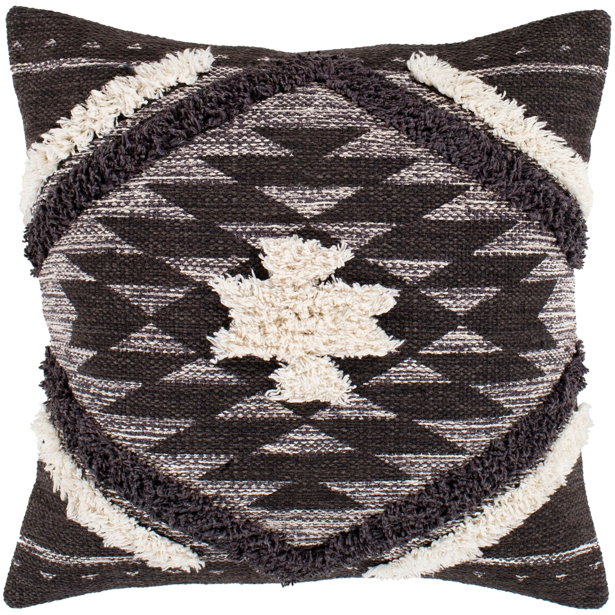 Katherine Black Cream Boho Throw Pillow Cover 22 X Cream Boho Throw Pillow Cover