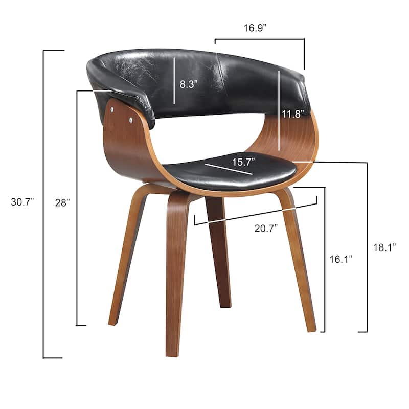 Carson Carrington Qaanaaq Wood and Faux Leather Dining Chair