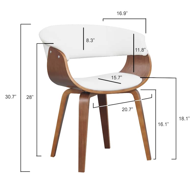 Carson Carrington Qaanaaq Wood and Faux Leather Dining Chair