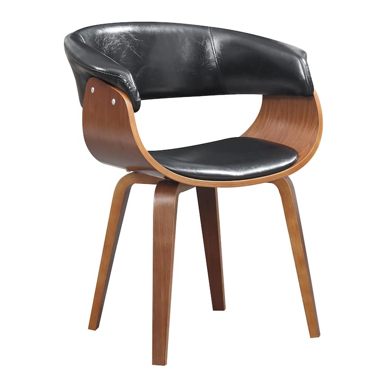 Carson Carrington Qaanaaq Wood and Faux Leather Dining Chair - Black