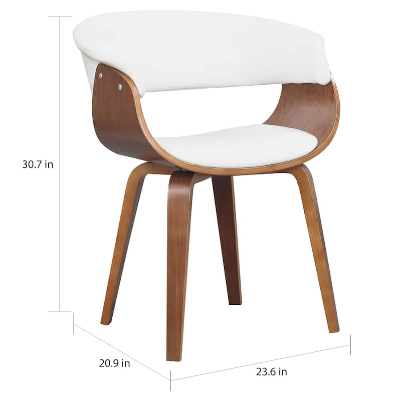 Carson Carrington Qaanaaq Wood and Faux Leather Dining Chair