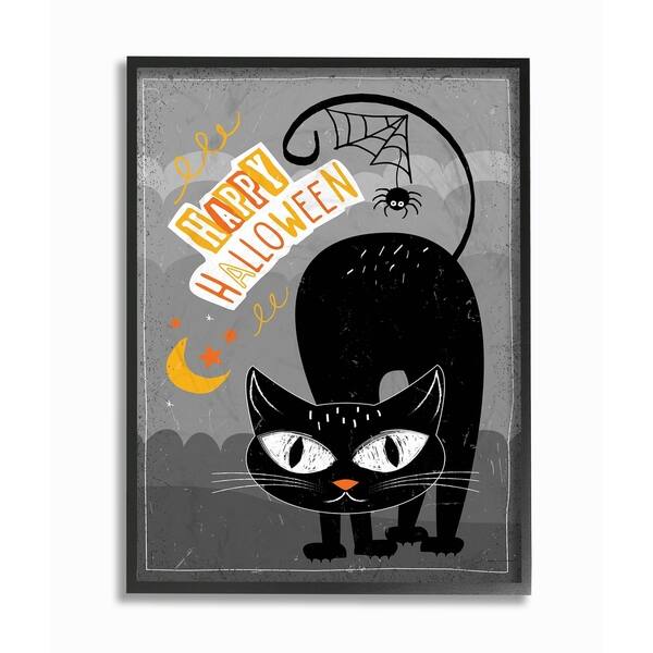 Shop The Stupell Home Decor Collection Black Orange And Grey Happy