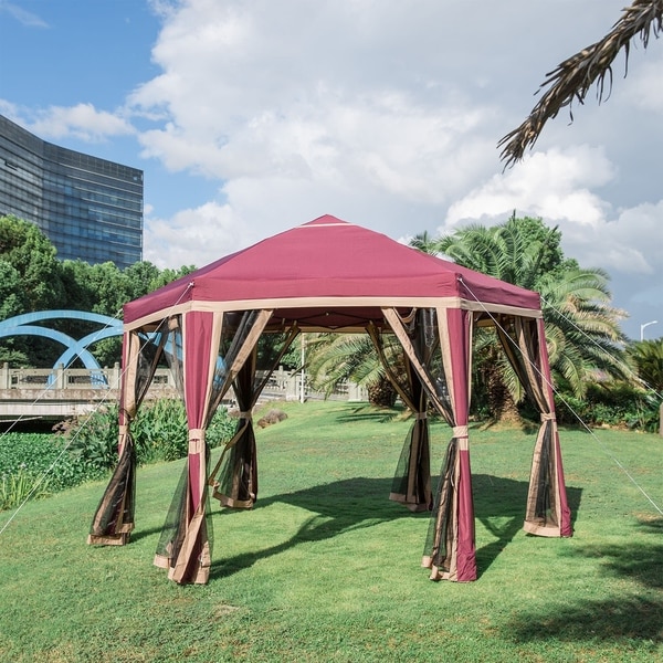 Kinbor 11 8 X 10 2 Outdoor Metal Gazebo Garden Canopy Kinbor 11 8 X27 X 10 2 Outdoor Metal Gazebo Garden Canopy