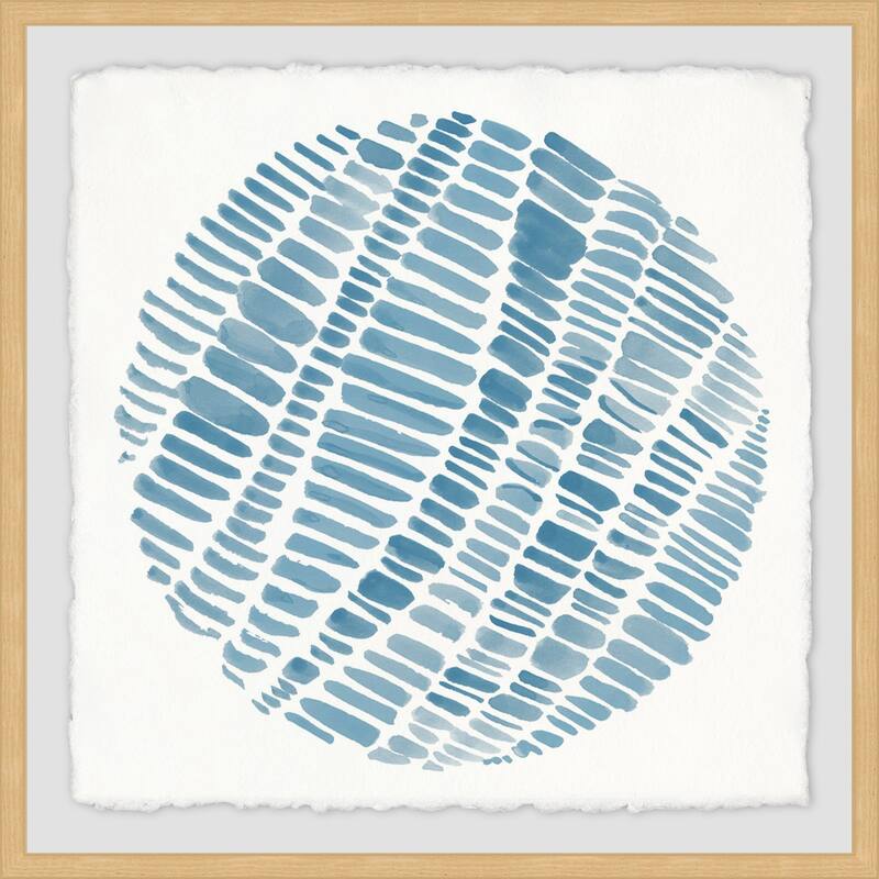 'Blue Dash' Framed Painting Print - Multi-Color