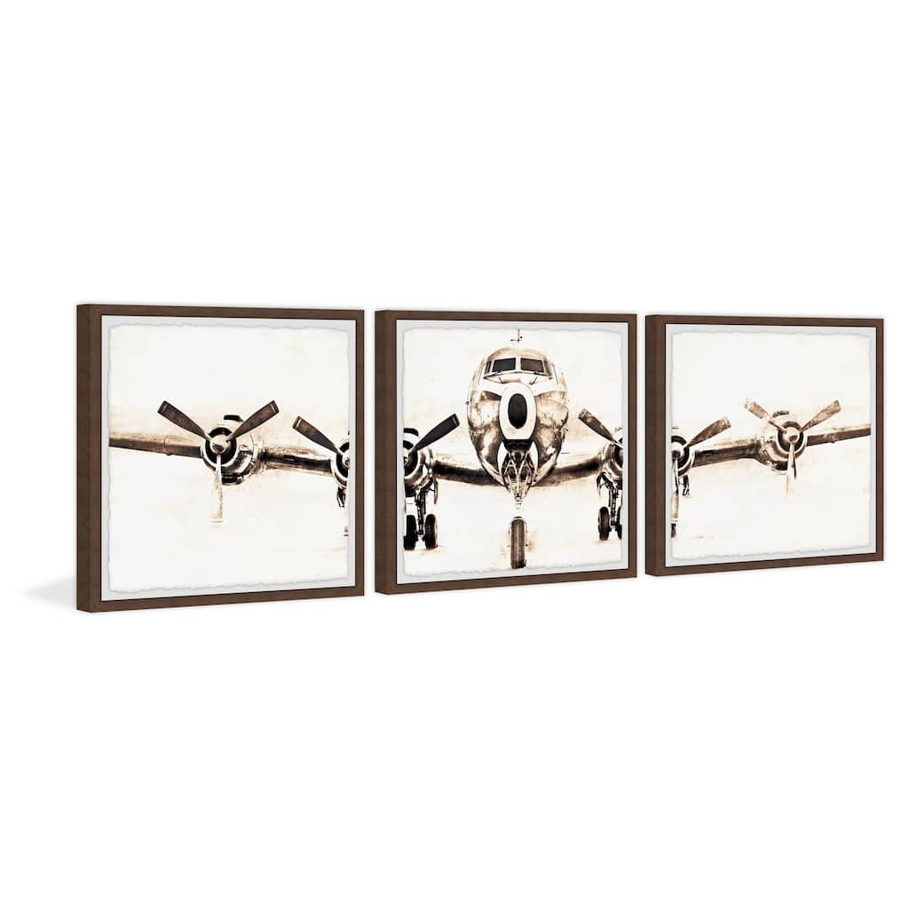 Marmont Hill Handmade Airplane II Triptych Print - Multi-Color