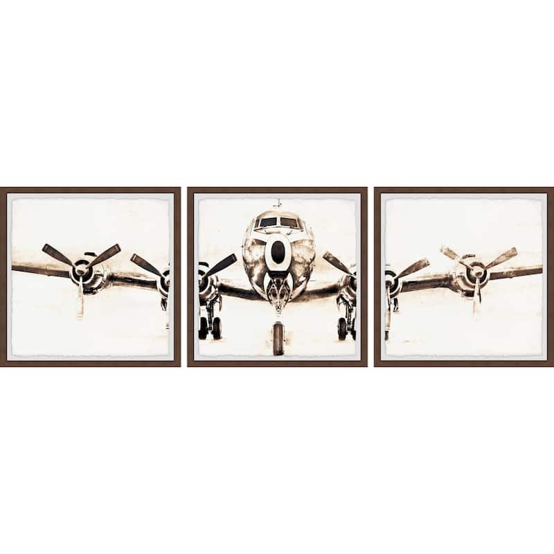 Marmont Hill Handmade Airplane II Triptych Print - Multi-Color
