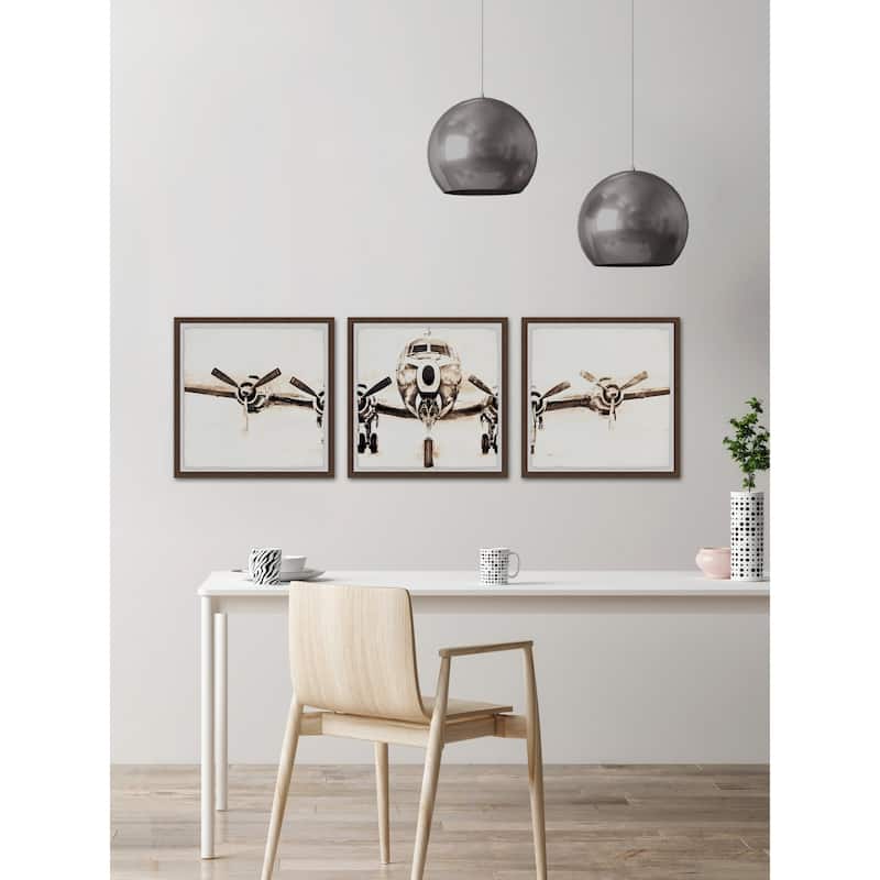 Marmont Hill Handmade Airplane II Triptych Print - Multi-Color