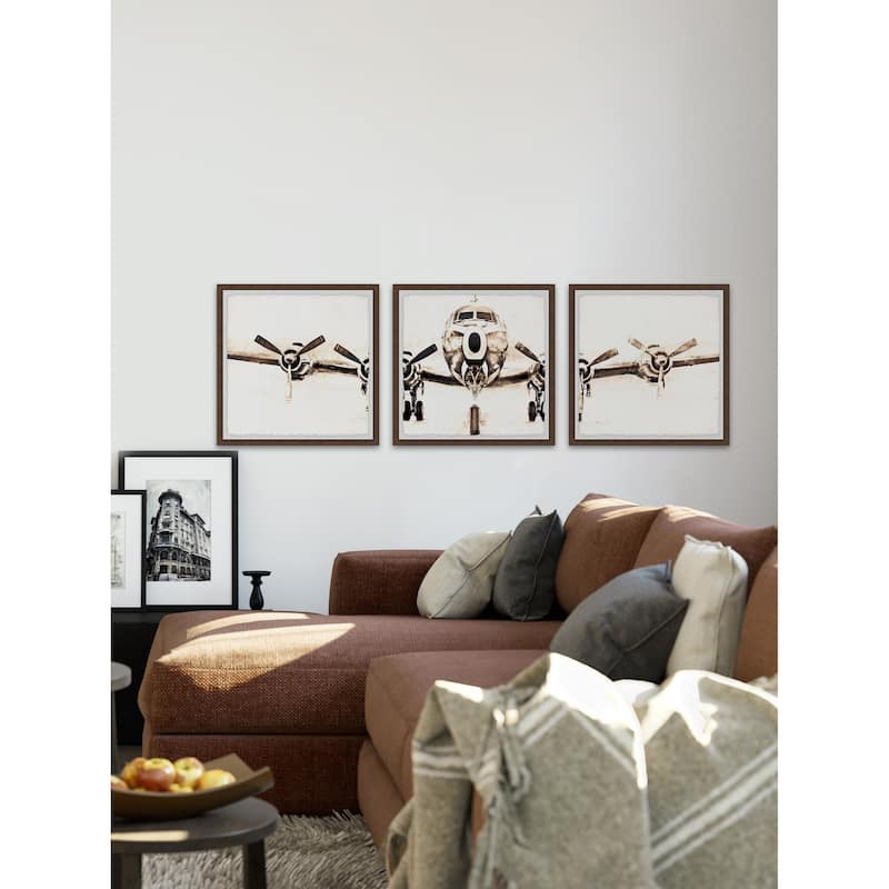 Marmont Hill Handmade Airplane II Triptych Print - Multi-Color