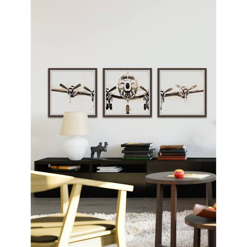 Marmont Hill Handmade Airplane II Triptych Print - Multi-Color
