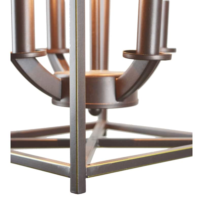 BTExpert Antique Metal Piedmont Foyer Lantern Chandelier, Bronze Gold