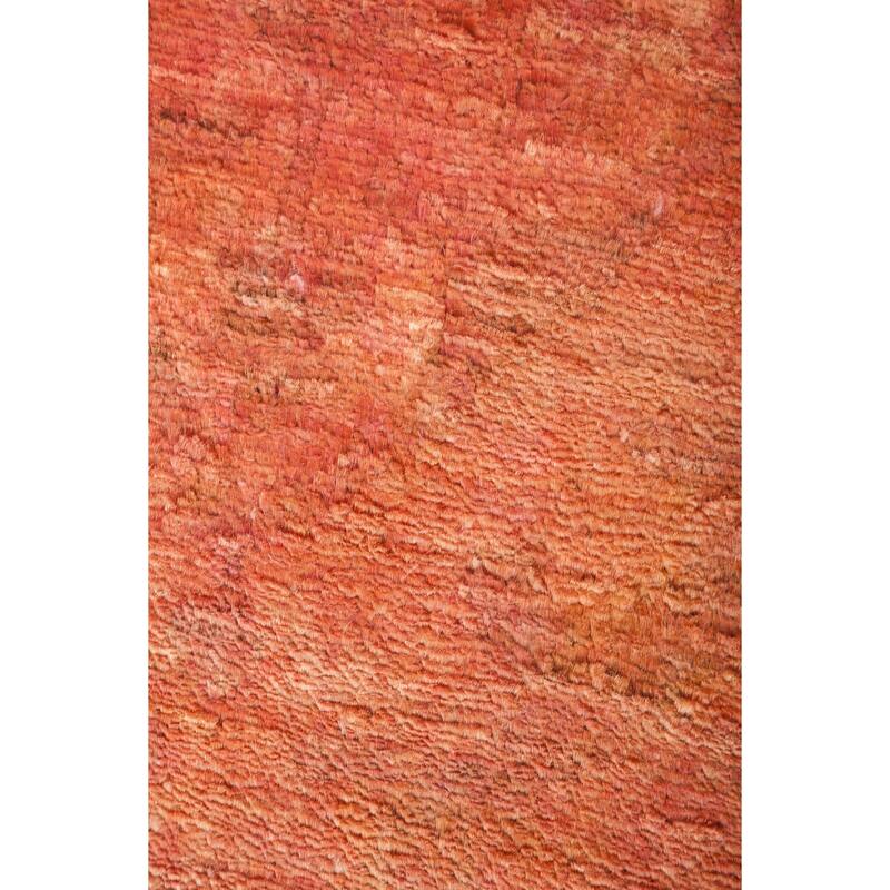 Colorful, One-of-a-Kind Hand-Knotted Runner - Pink, 4' 0" x 10' 4" - 4 x 10