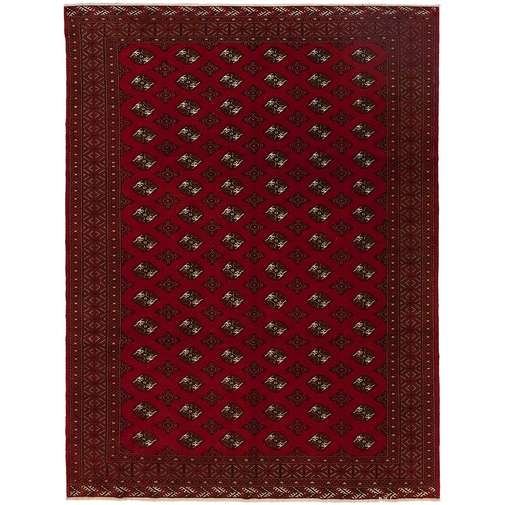 Torkaman, Hand Knotted Area Rug - 9' 10" x 13' 0" - 9'10" x 13'/Surplus