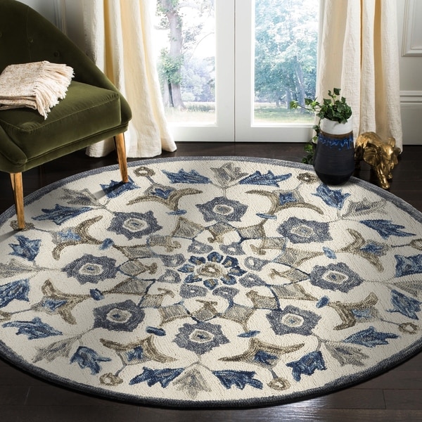 Shop LR Home Hand Tufted Dazzle Ivory/ Blue Wool Rug - On ...