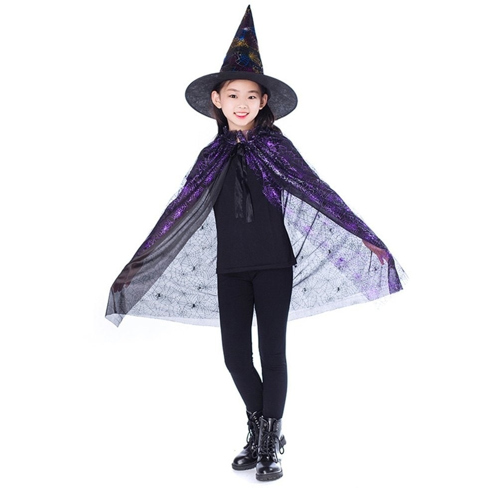 Buy Syhood 2 Sets Kids Halloween Costumes Witch Cloak With Hat Children  Halloween Costume Kids Cosplay Party Accessories For 3-12 Years(Blue)  Online - Shop on Carrefour UAE