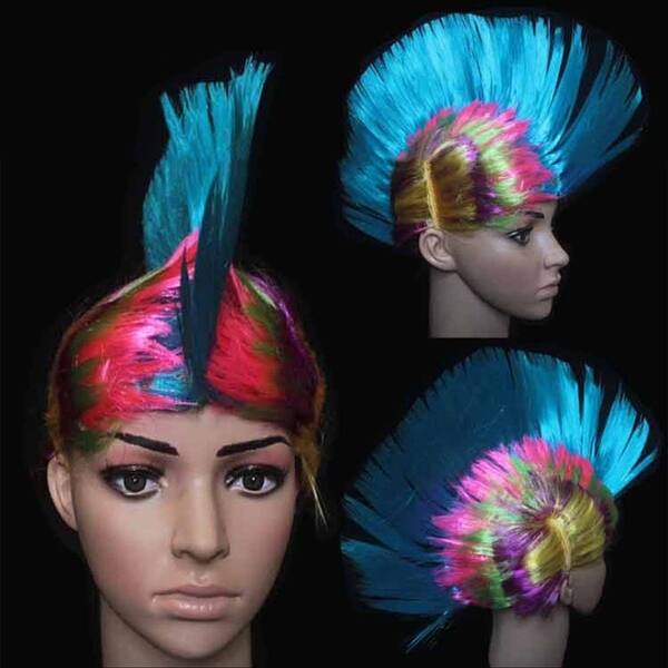 Shop Cockscomb Hair Wig Halloween Masquerade Ball Party Fashion