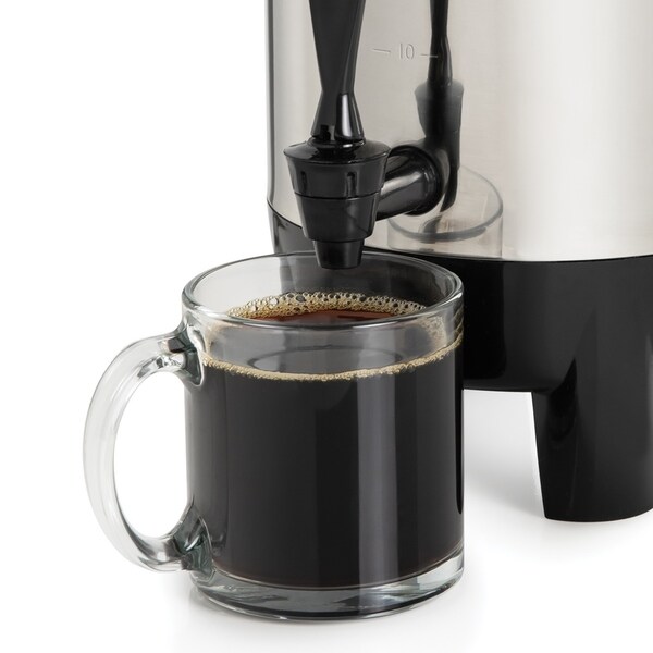 Kitchen Dining Elite Cuisine Ccm 035 30 Cup Stainless Steel Coffee Urn Coffee Maker Water Boiler Coffee Tea Espresso Appliances