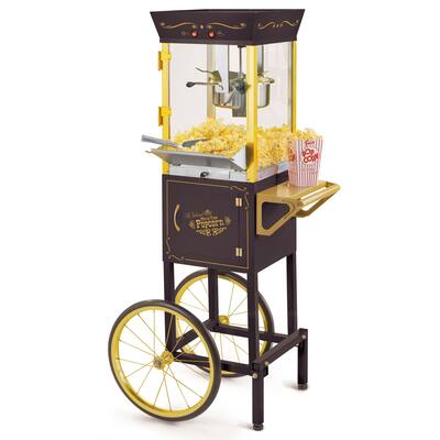 Nostalgia CCP510BK Vintage 8-Ounce Popcorn Cart - 53 Inches Tall
