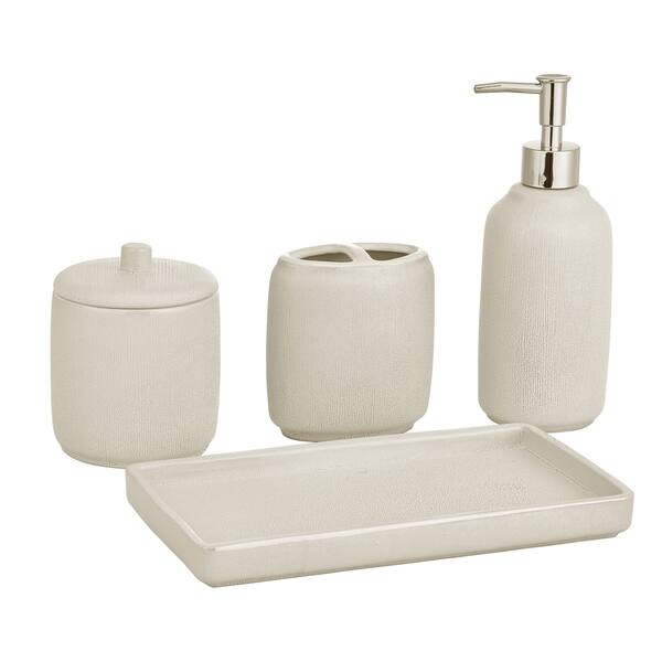 Shop Five Queens Court Valerie Pearl Stoneware Bathroom Accessories Overstock 23151125