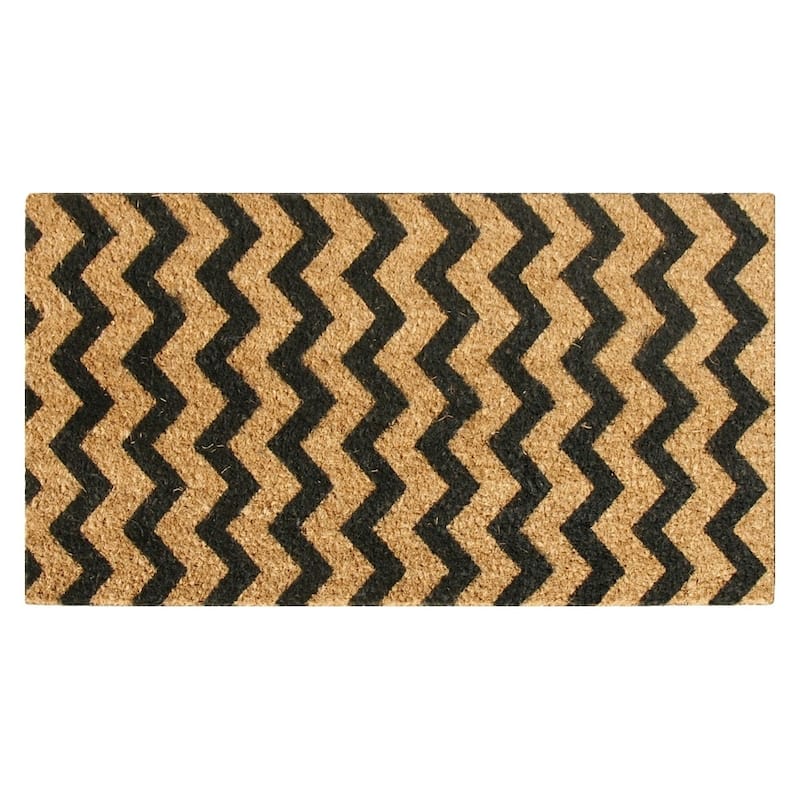 Rubber-Cal "Modern Lattice" - Contemporary Coir Mats - 18" x 30"