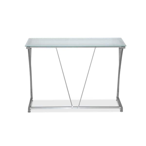 Shop Sadie Table Desk Frosted Glass Top Computer Desk For Office