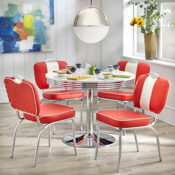 Shop Simple Living Raleigh Retro Dining Set - On Sale - Free Shipping Today - Overstock - 23154302