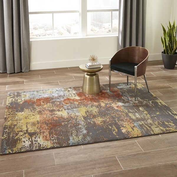 Momeni Portland Machine Made Polypropylene and Polyester Multi Area Rug - 5'3" x 7'6"