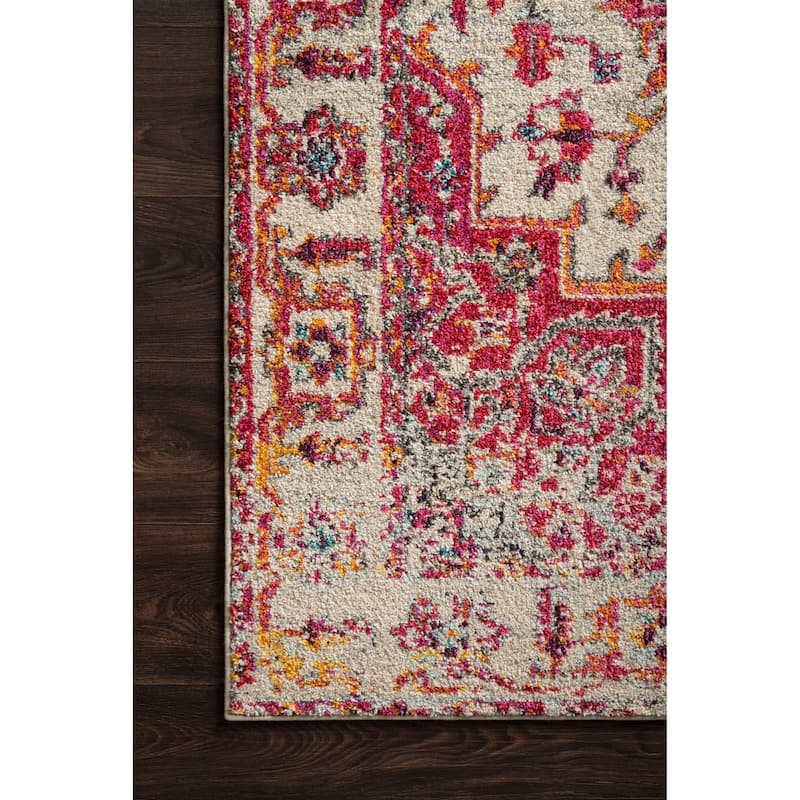 Alexander Home Vintage Boho Medallion Distressed Area Rug