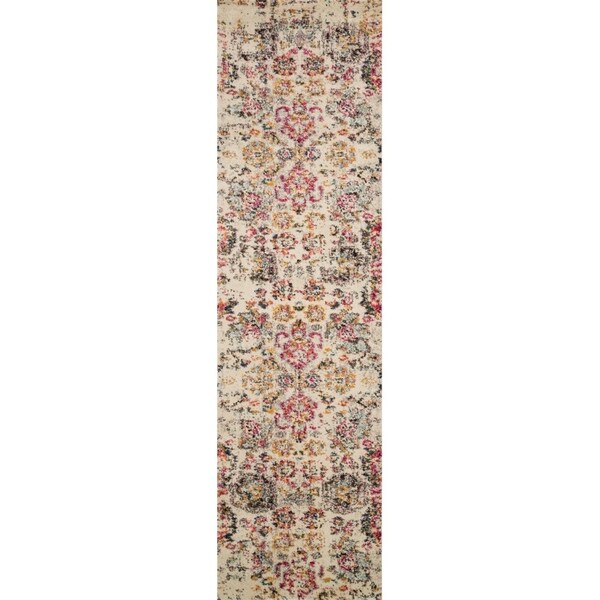 Shop Vintage Bohemian Ivory/ Multi Pink Floral Distressed ...