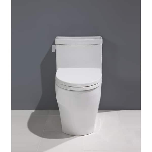 Toto Legato Elongated 1.28 GPF One-Piece Universal Height Toilet, Cotton White