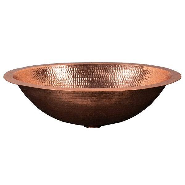 Premier Copper Products 19-inch Oval Under Counter Copper Bathroom Sink in Polished Copper