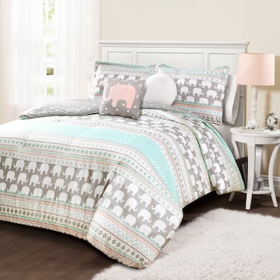 Taylor & Olive Hubbard Elephant Stripe Comforter Set