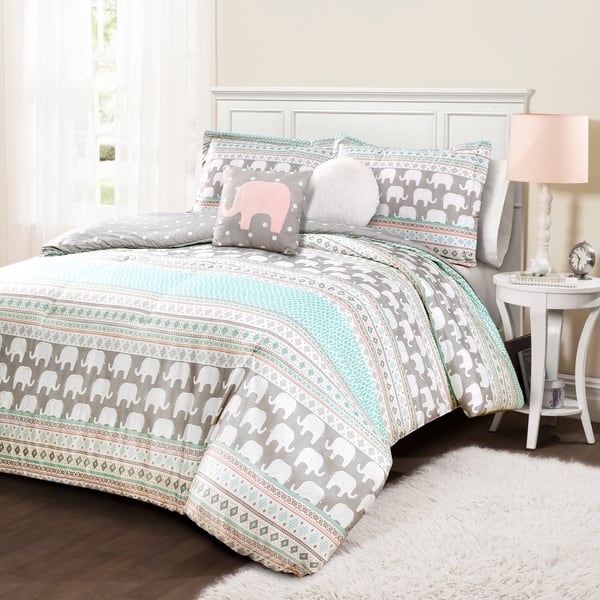Taylor & Olive Hubbard Elephant Stripe Comforter Set Bed Bath