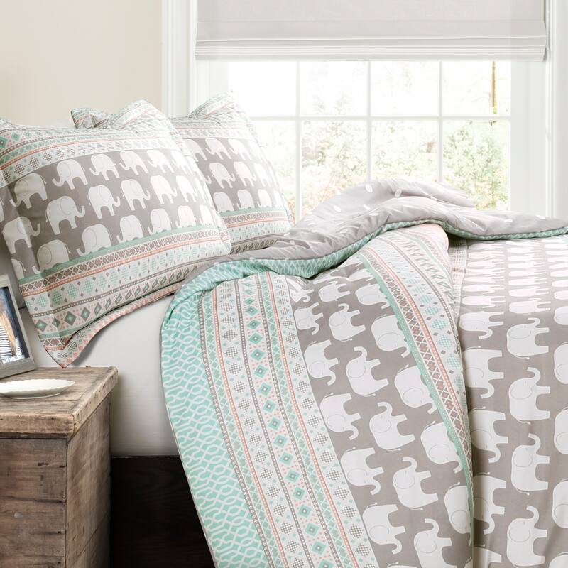 Taylor & Olive Hubbard Elephant Stripe Comforter Set