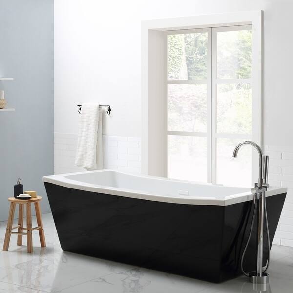 Shop Ove Decors Eleanor 70 In Black And White Freestanding