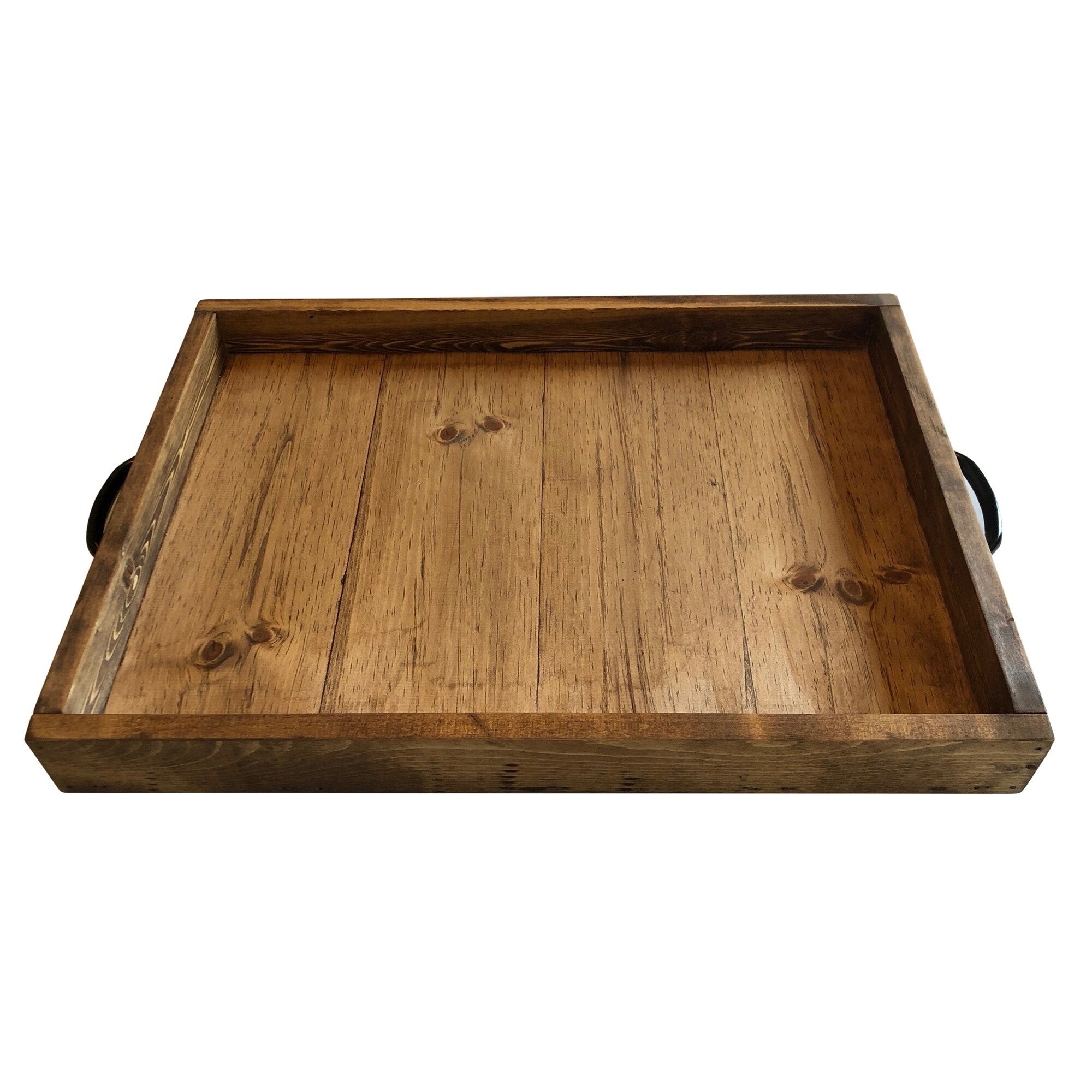 Wooden Farmhouse Tray With Metal Handles,Wooden Tray,Tray With Handles,Farmhouse Decor,Farmhouse,Farmhouse Tray,Wood Tray,Tray,Rustic Tray