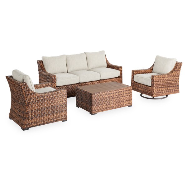Havenside Home Monaco Light Beige 4-piece Outdoor Set