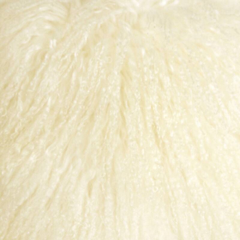 Mongolian Sheepskin Rectangular Wool 12x24 Throw Pillow with Polyfill Insert