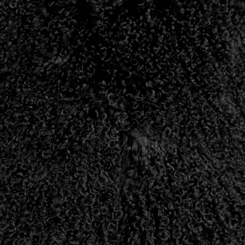 Mongolian Sheepskin Rectangular Wool 12x24 Throw Pillow with Polyfill Insert