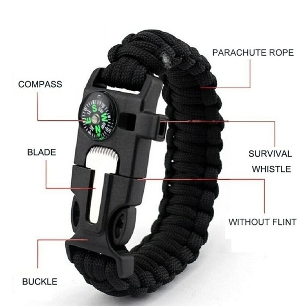 outdoor survival paracord bracelet