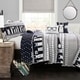 preview thumbnail 1 of 6, Lush Decor Llama Stripe Quilt Set Navy - Full - Queen