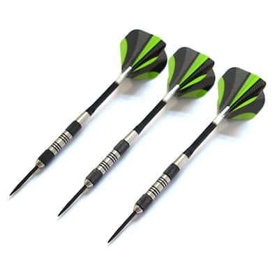 Hathaway Dublin Steel Tip Darts with Tungsten Barrels- 3 Piece Set - Black
