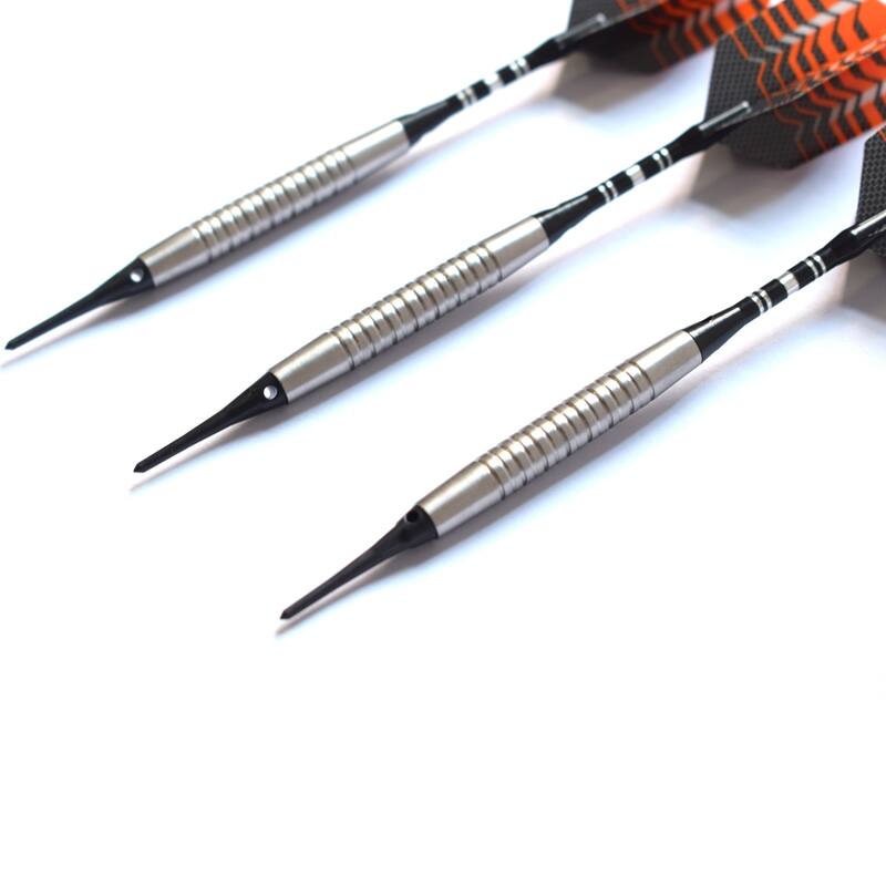 Hathaway Spartan Soft Tip Darts with Tungsten Barrels - 3 Piece Set - Black - N/A